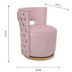 TOV Mimosa Velvet Swivel Accent Chair