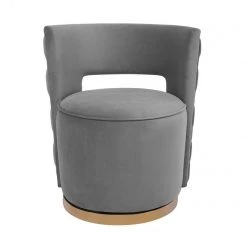 TOV Mimosa Velvet Swivel Accent Chair