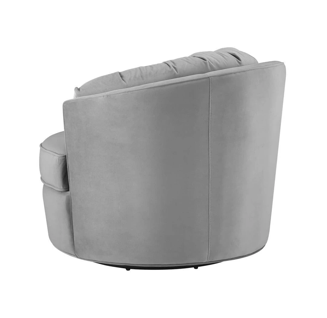 TOV Eloise Velvet Swivel Accent Chair