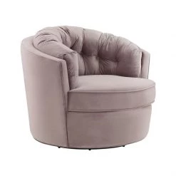 TOV Eloise Velvet Swivel Accent Chair