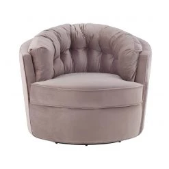 TOV Eloise Velvet Swivel Accent Chair