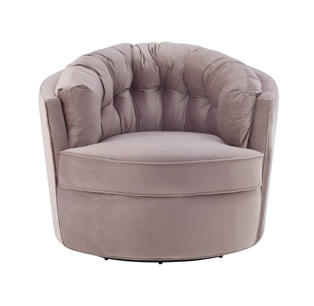 TOV Eloise Velvet Swivel Accent Chair