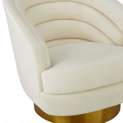 TOV Living Room Canyon Velvet Swivel Accent Chair