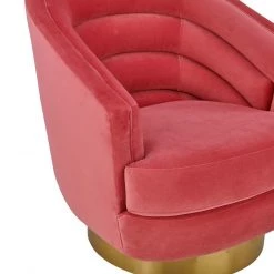 TOV Living Room Canyon Velvet Swivel Accent Chair