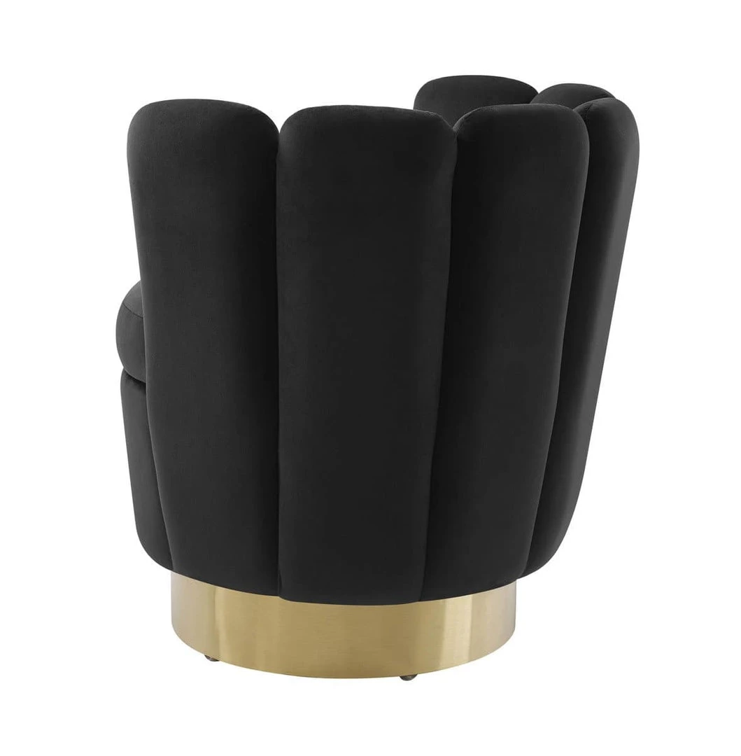TOV Yad Velvet Swivel Accent Chair