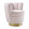 TOV Yad Velvet Swivel Accent Chair