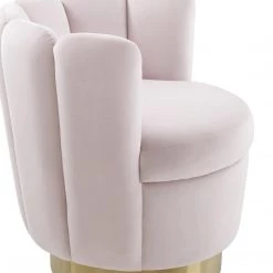 TOV Yad Velvet Swivel Accent Chair