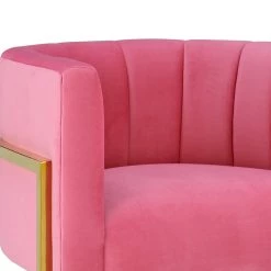 TOV Magnolia Velvet Accent Chair Gold Base