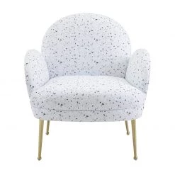 TOV Living Room Gwen Terrazzo Velvet Accent Chair