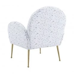 TOV Living Room Gwen Terrazzo Velvet Accent Chair