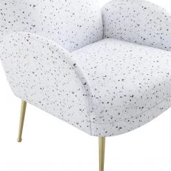TOV Living Room Gwen Terrazzo Velvet Accent Chair