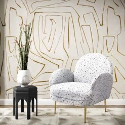 TOV Living Room Gwen Terrazzo Velvet Accent Chair