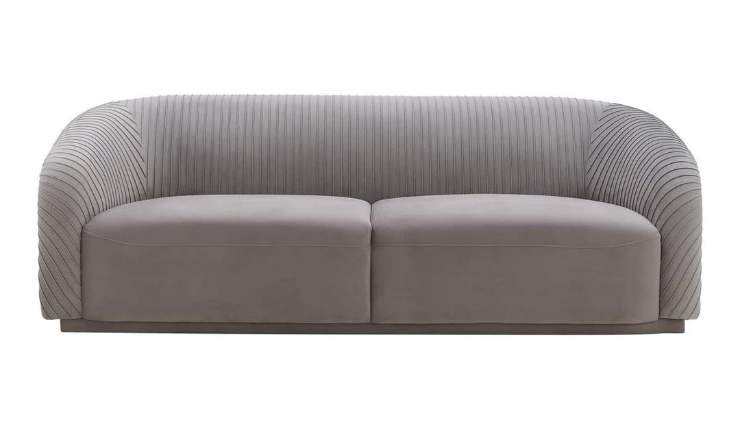 TOV Living Room Yara Pleated Velvet Sofa
