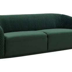 TOV Living Room Yara Pleated Velvet Sofa