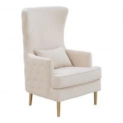 TOV Alina Tall Tufted Back Chair Living Room