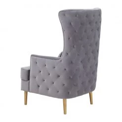 TOV Alina Tall Tufted Back Chair Living Room