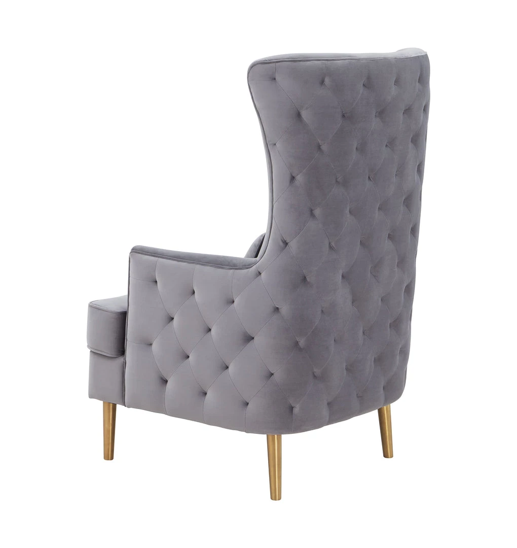 TOV Alina Tall Tufted Back Chair Living Room