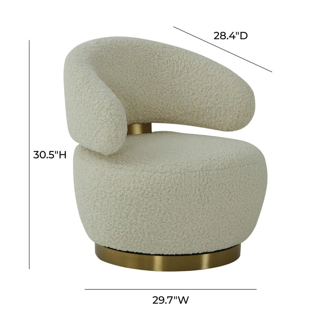 TOV Austin Faux Shearling Chair Living Room