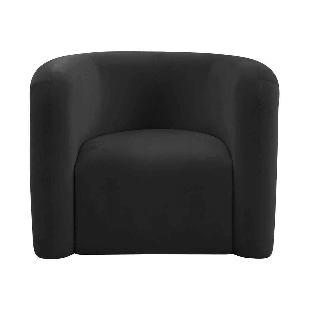 TOV Accent Chairs Curves Velvet Lounge Chair