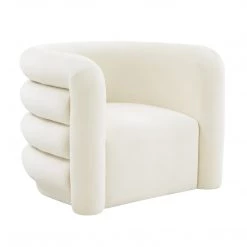 TOV Accent Chairs Curves Velvet Lounge Chair