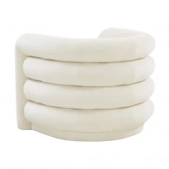 TOV Accent Chairs Curves Velvet Lounge Chair