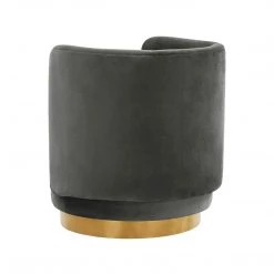 TOV Remy Velvet Swivel Chair Living Room