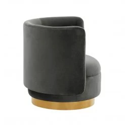 TOV Remy Velvet Swivel Chair Living Room