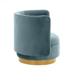 TOV Remy Velvet Swivel Chair Living Room