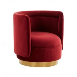 TOV Remy Velvet Swivel Chair Living Room