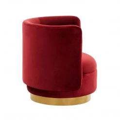 TOV Remy Velvet Swivel Chair Living Room