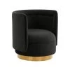 TOV Remy Velvet Swivel Chair Living Room
