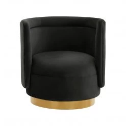TOV Remy Velvet Swivel Chair Living Room