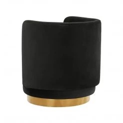 TOV Remy Velvet Swivel Chair Living Room