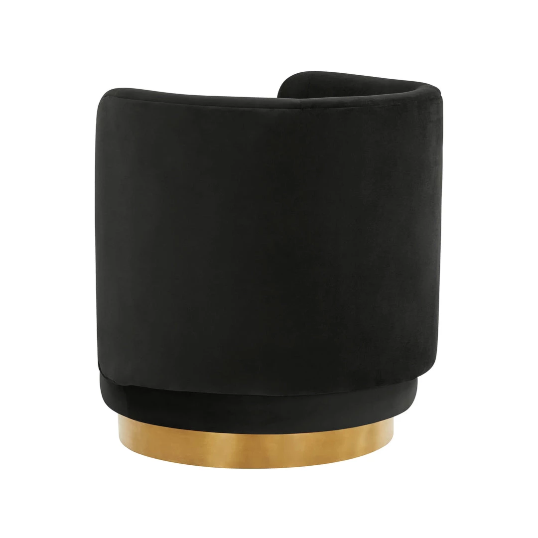 TOV Remy Velvet Swivel Chair Living Room