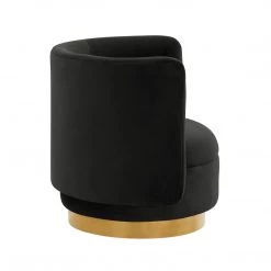 TOV Remy Velvet Swivel Chair Living Room