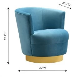 TOV Living Room Noah Swivel Chair