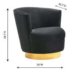 TOV Living Room Noah Swivel Chair