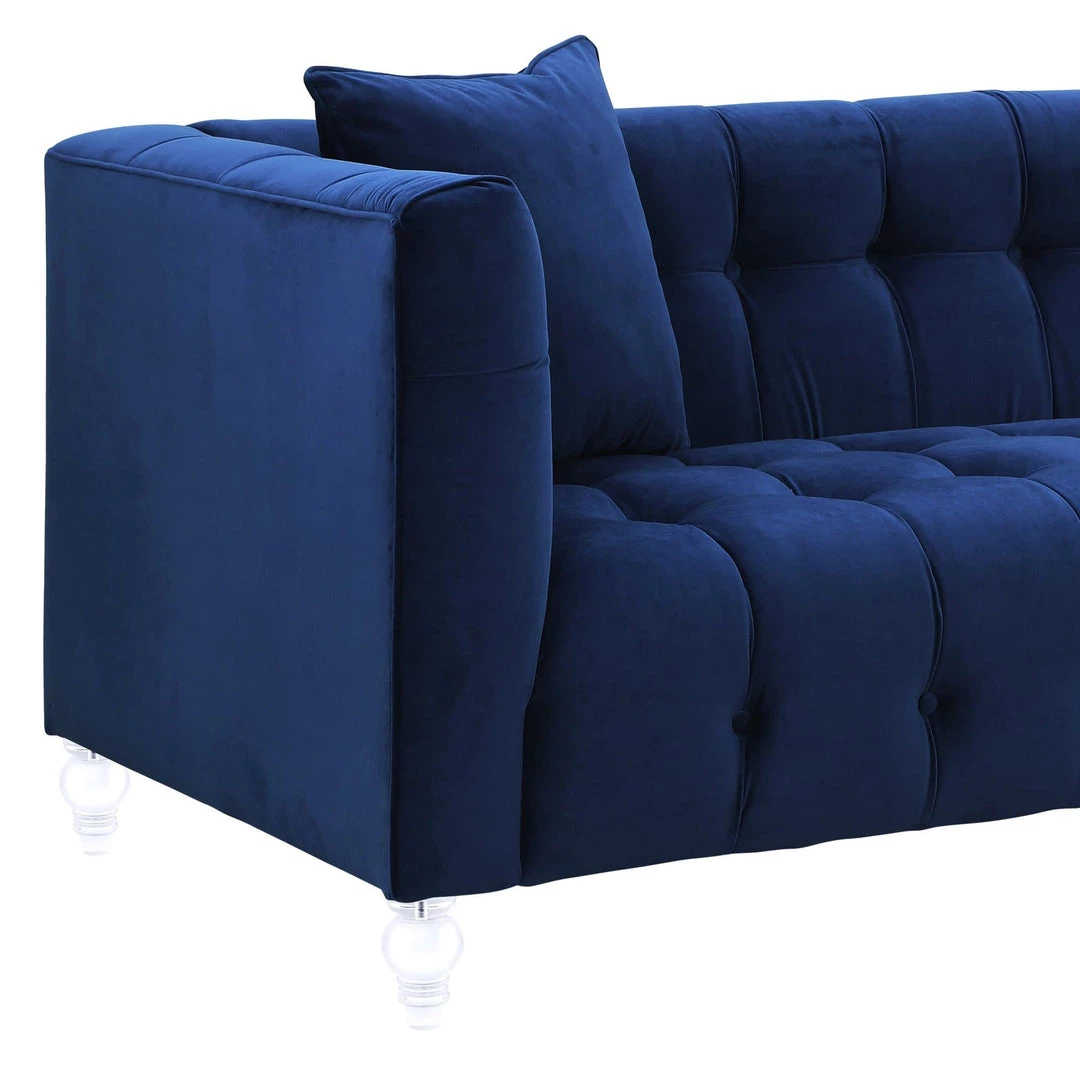 TOV Living Room Bea Velvet Sofa