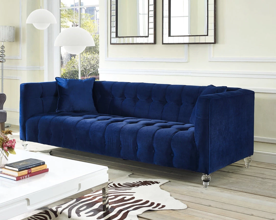 TOV Living Room Bea Velvet Sofa