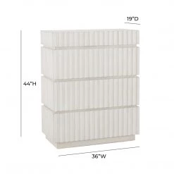 TOV Bedroom Adu Snow White 4 Drawer Chest