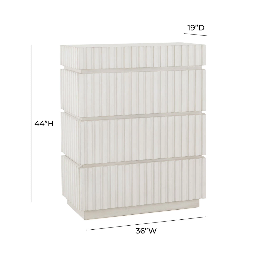 TOV Bedroom Adu Snow White 4 Drawer Chest