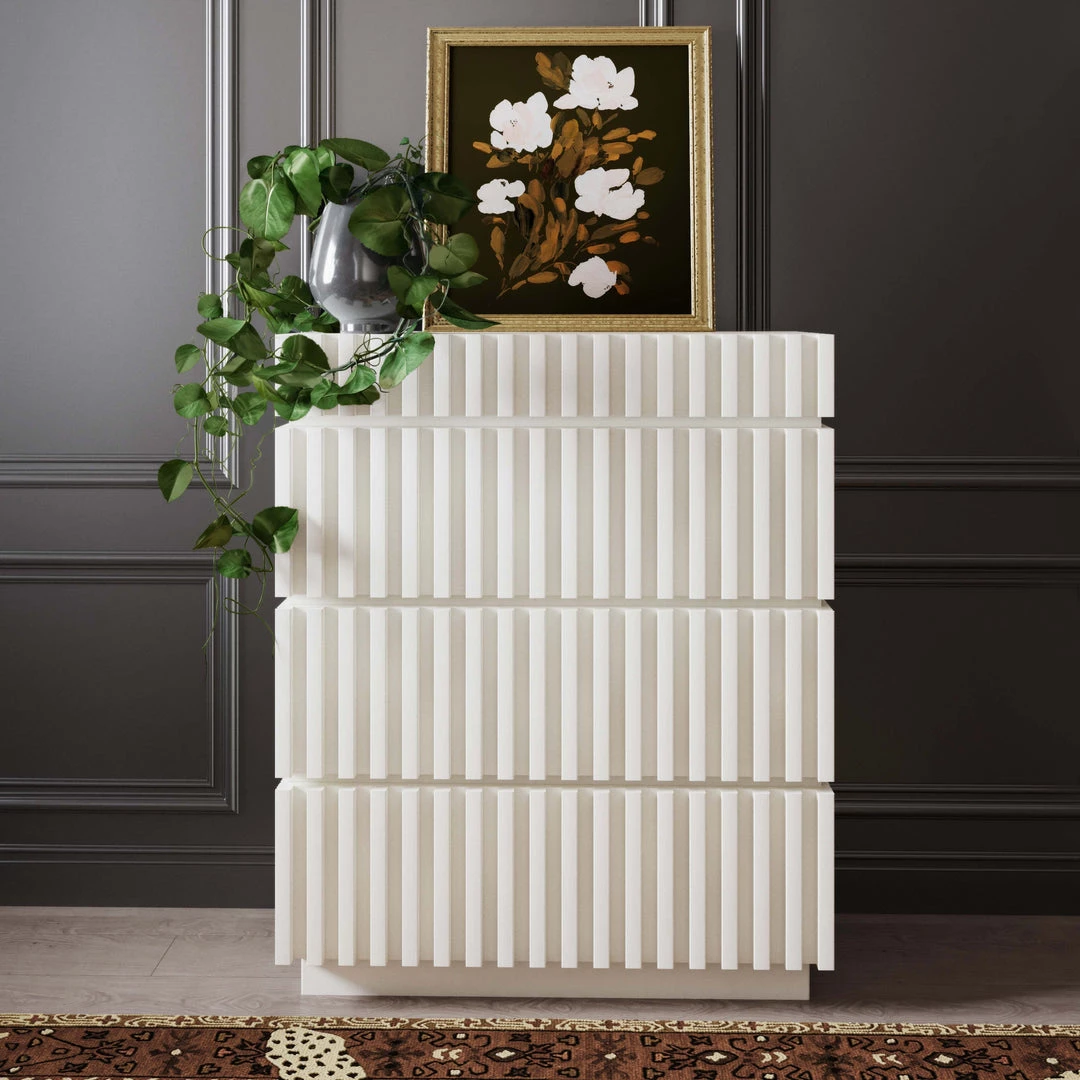 TOV Bedroom Adu Snow White 4 Drawer Chest