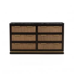 TOV Bedroom Brooke Espresso Walnut 6 Drawer Dresser