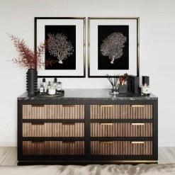 TOV Bedroom Brooke Espresso Walnut 6 Drawer Dresser