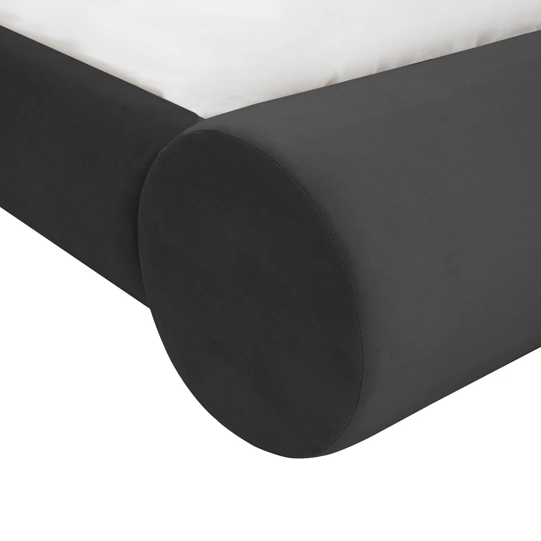 TOV Durwin Black Velvet Bed Bedroom
