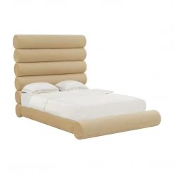 TOV Bedroom Darwin Champagne Velvet Bed