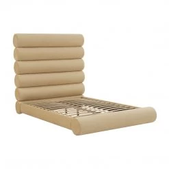 TOV Bedroom Darwin Champagne Velvet Bed