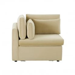 TOV Jessie Champagne Velvet Modular Corner Chair