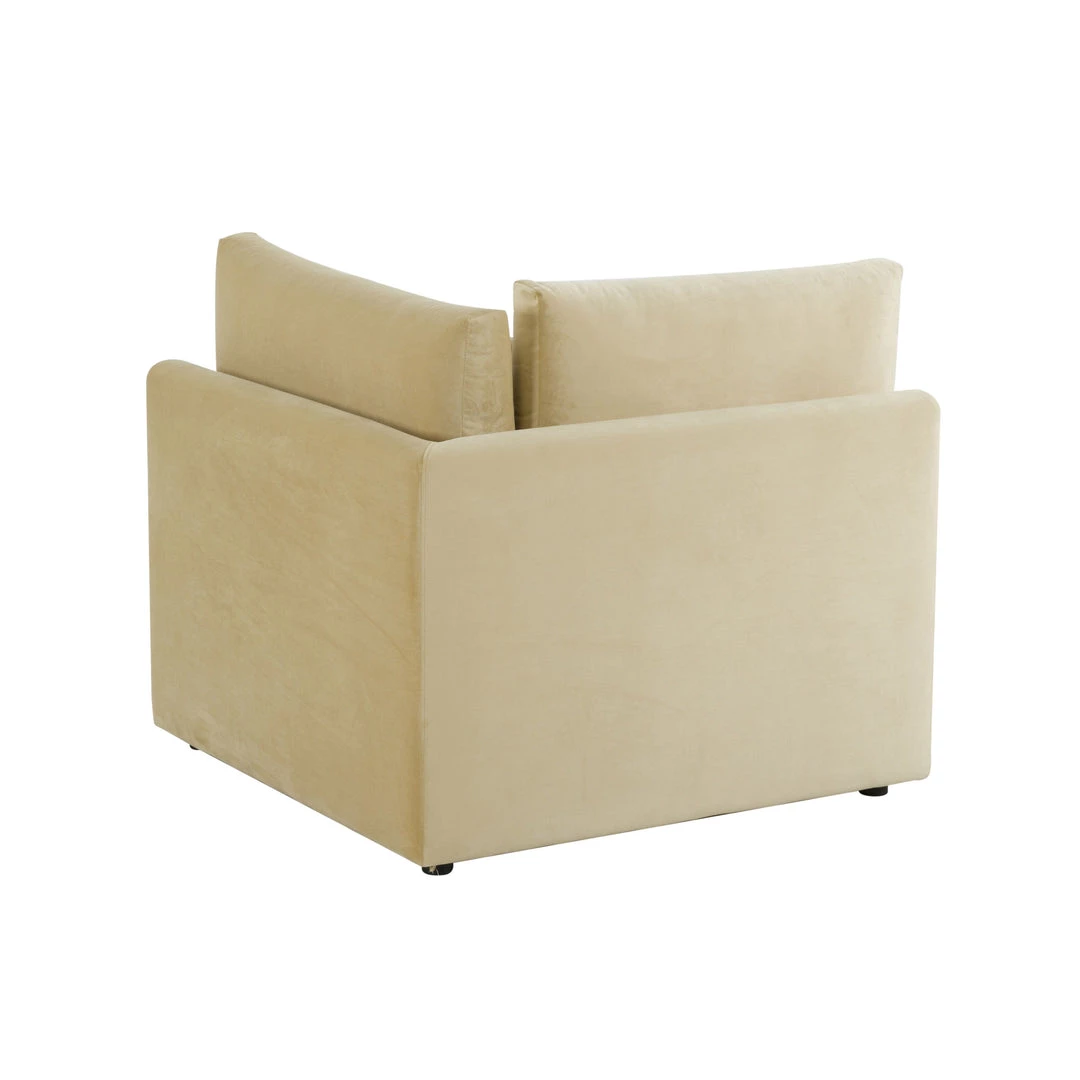 TOV Jessie Champagne Velvet Modular Corner Chair