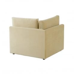 TOV Jessie Champagne Velvet Modular Corner Chair